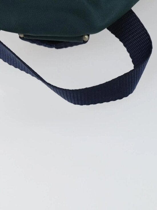 PRADA Backpack Nylon Green Silver Auth 157004 main image 4